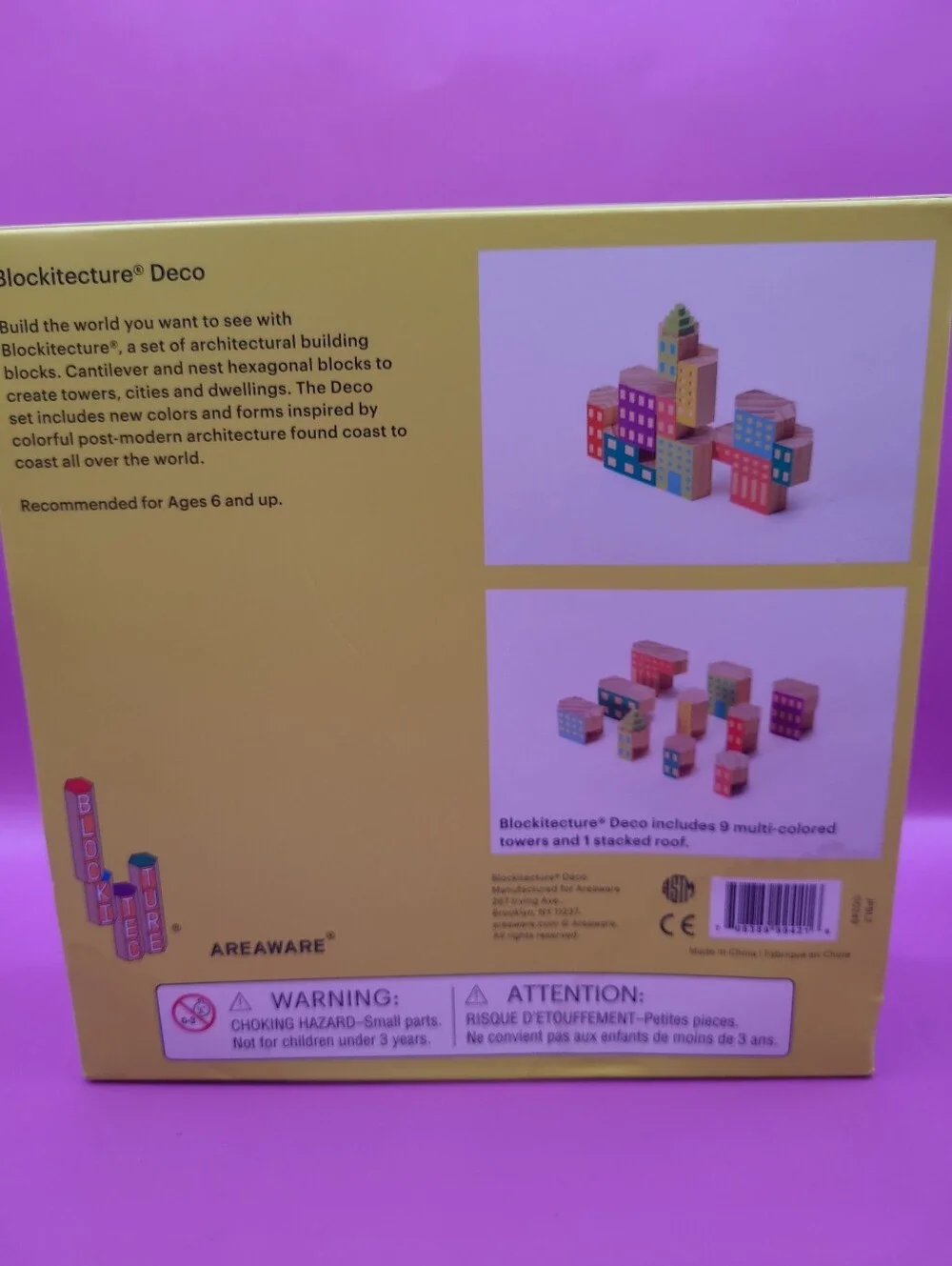 Areaware Blockitecture Deco Architect Building Blocks Wooden City Set 10 Pieces